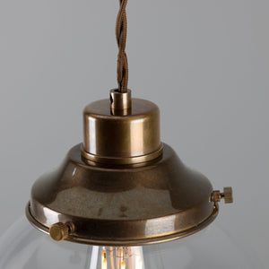 Virginia 20cm Globe Pendant | Antique Brass - View 8