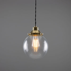 Virginia 20cm Globe Pendant | Antique Brass - View 2