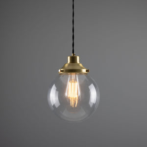 Virginia 20cm Globe Pendant | Antique Brass - View 13