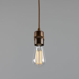 Devon Minimalist Bulb Brass Pendant Light 4.5cm IP20 - View 2