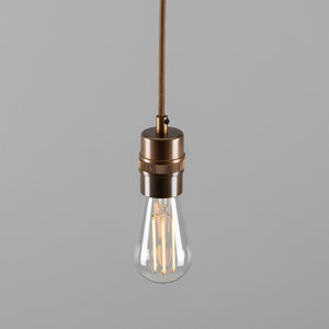 Devon Minimalist Bulb Brass Pendant Light 4.5cm IP20 - View 3