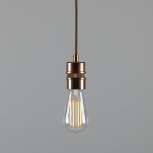Devon Minimalist Bulb Brass Pendant Light 4.5cm IP20 - Main View