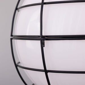 Hudson Vintage Glass Globe Cage Pendant Light 32cm - View 4