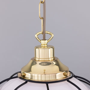 Hudson Vintage Glass Globe Cage Pendant Light 32cm - View 5