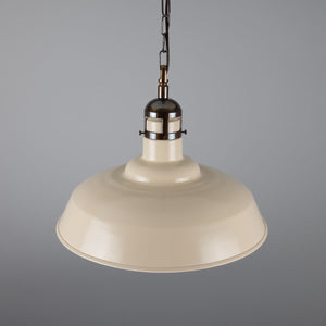 Matlock Large Vintage Factory Brass Pendant Light 50cm - View 28