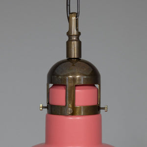 Matlock Large Vintage Factory Brass Pendant Light 50cm - View 15