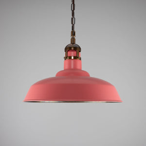 Matlock Large Vintage Factory Brass Pendant Light 50cm - View 11