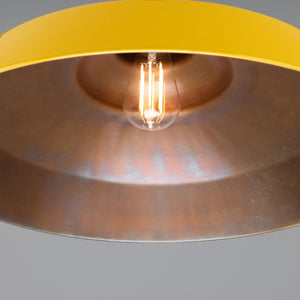 Matlock Large Vintage Factory Brass Pendant Light 50cm - View 20