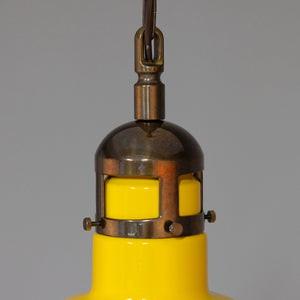 Matlock Large Vintage Factory Brass Pendant Light 50cm - View 21