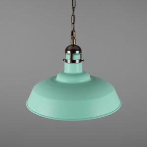 Matlock Large Vintage Factory Brass Pendant Light 50cm - View 23