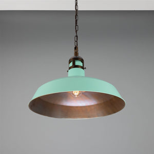 Matlock Large Vintage Factory Brass Pendant Light 50cm - View 24