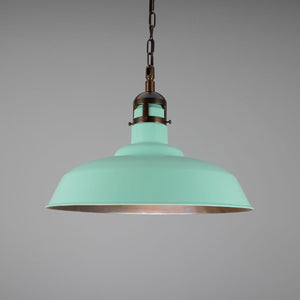 Matlock Large Vintage Factory Brass Pendant Light 50cm - View 22