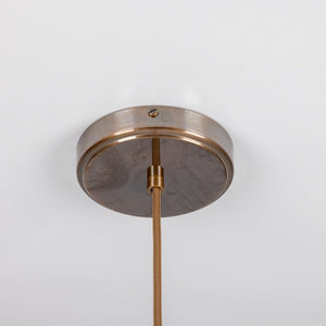 Nahla Reeded Glass and Brass Pendant Clear or Opal 20cm IP20 - View 10