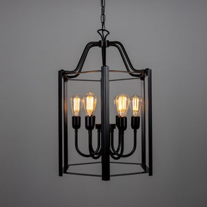 Portroe Indoor Hanging Pendant Lantern, 4-6 Light - Main View