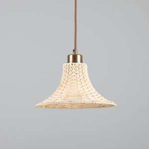 Savannah Small Bell-Shaped Rattan Pendant Light 24cm - View 6