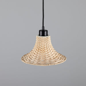 Savannah Small Bell-Shaped Rattan Pendant Light 24cm - View 16
