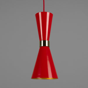 Cairo Mid-Century Coloured Pendant Light - View 36