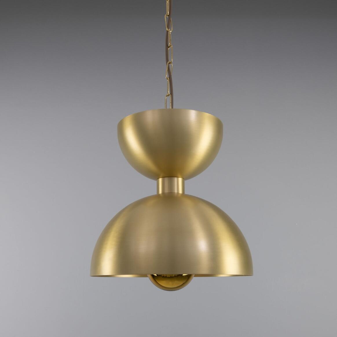 Dallas Modern Brass Dome Pendant Light 30cm IP20 - SW