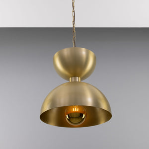 Dallas Modern Brass Dome Pendant Light 30cm - View 4