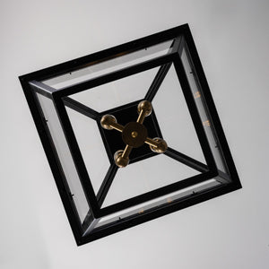 Bilbao Tapered Hanging Brass Pendant Lantern 43cm IP20 - View 3