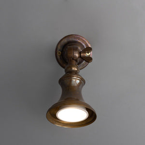 Accra Traditional Small Brass Spotlight 8cm IP20 - View 4