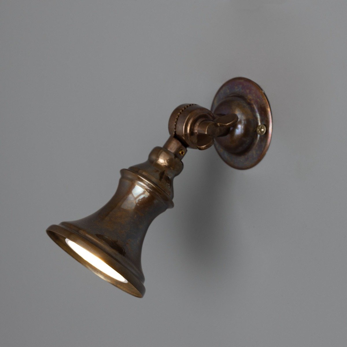 Accra Traditional Small Brass Spotlight 8cm IP20 - Main View