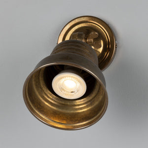 Sucre Adjustable Industrial Brass Spotlight 11.5cm IP20 - View 3