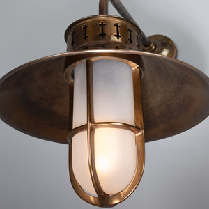 Boyd C Single Arm Wall Light Antique Brass - View 5