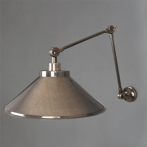 Rio Adjustable Wall Light | Antique Silver - View 5