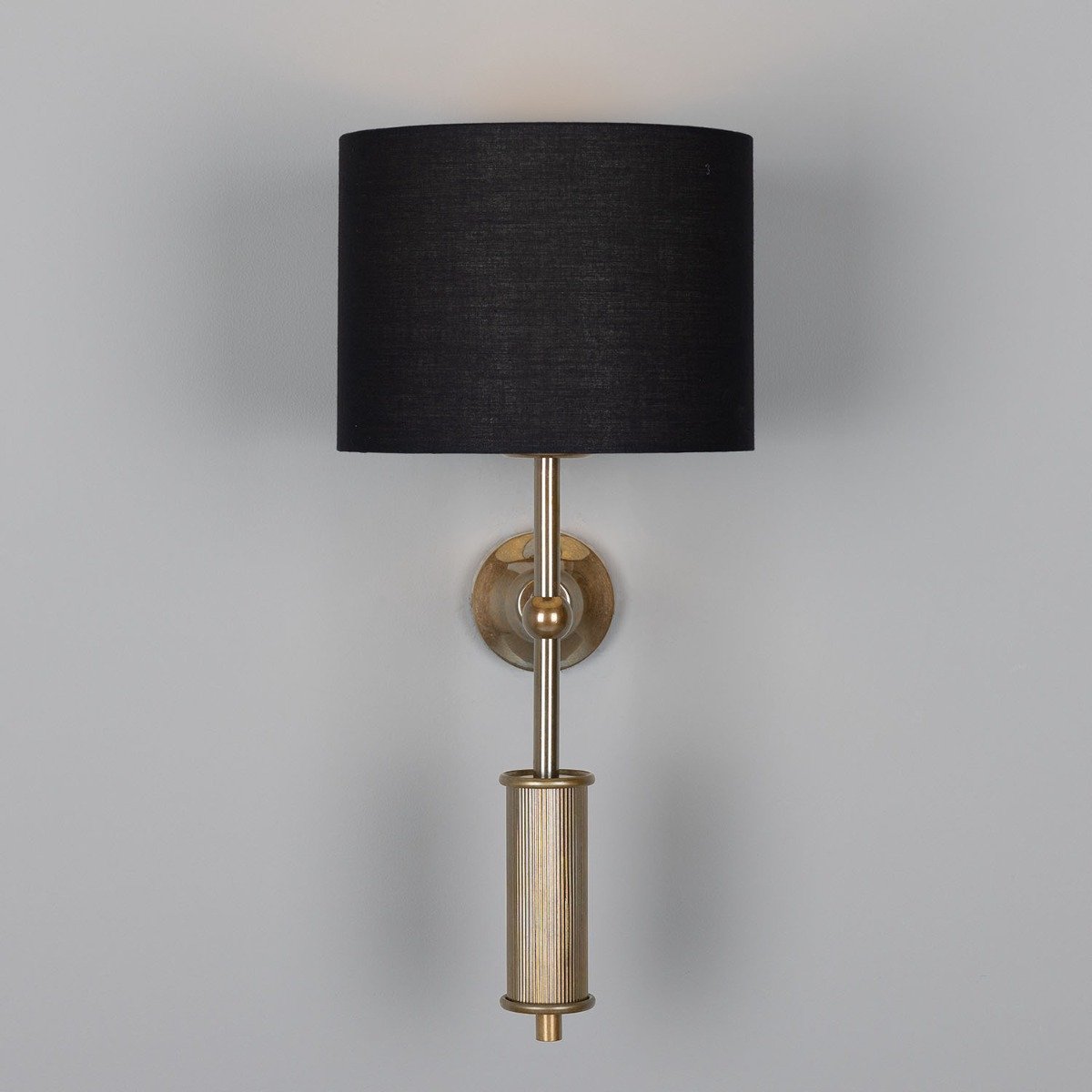 Gorey Modern Wall Light with Fabric Shade 47cm IP20 - View 2