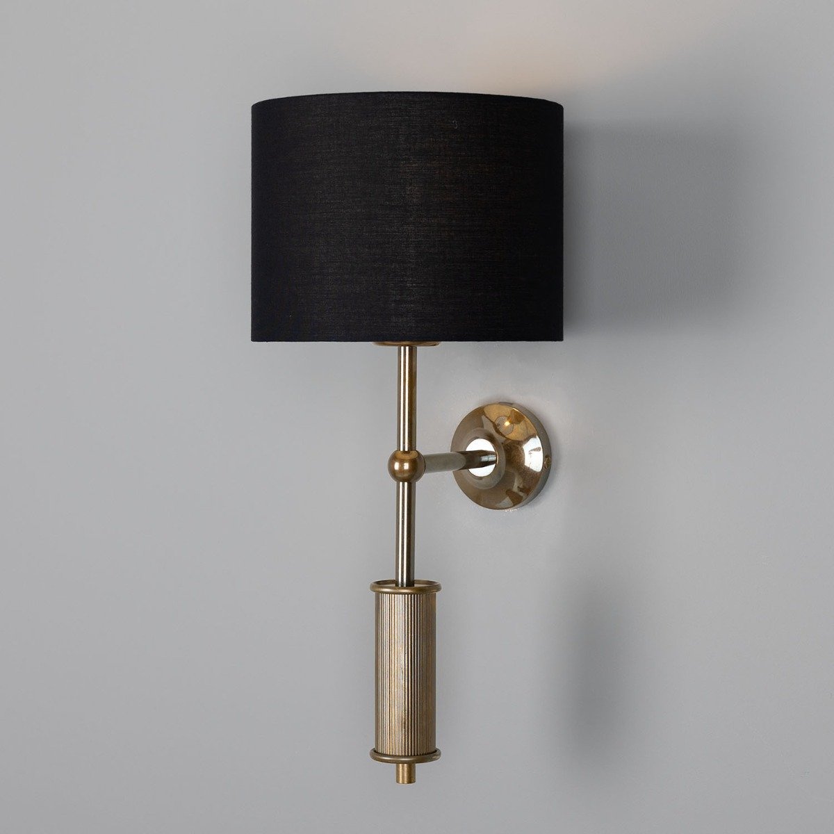 Gorey Modern Wall Light with Fabric Shade 47cm IP20 - Main View