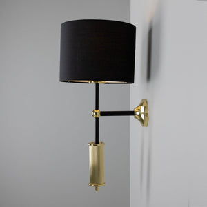 Gorey Modern Wall Light with Fabric Shade 47cm IP20 - View 8