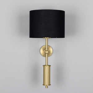 Gorey Modern Wall Light with Fabric Shade 47cm IP20 - View 12