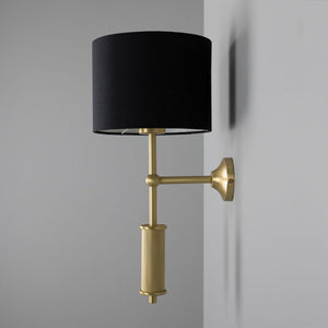 Gorey Modern Wall Light with Fabric Shade 47cm IP20 - View 13