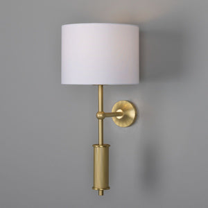 Gorey Modern Wall Light with Fabric Shade 47cm IP20 - View 18