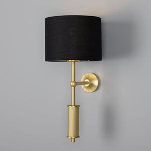 Gorey Modern Wall Light with Fabric Shade 47cm IP20 - View 11