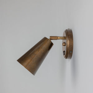 Cashel Adjustable Brass Cone Wall Light 12cm IP20 - View 3