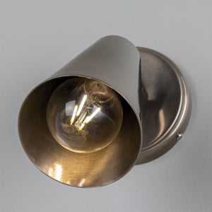 Cashel Adjustable Brass Cone Wall Light 12cm IP20 - View 8