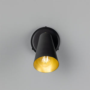 Cashel Adjustable Brass Cone Wall Light 12cm IP20 - View 13