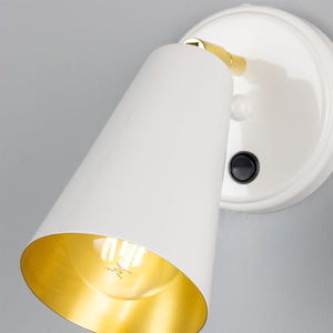 Cashel Adjustable Brass Cone Wall Light 12cm IP20 - View 19