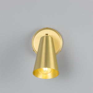 Cashel Adjustable Brass Cone Wall Light 12cm IP20 - View 10