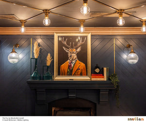 Stanley Prismatic Glass Globe Wall Light 20cm - View 4