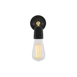 Caltra Wall Light | Black & Brass - View 5