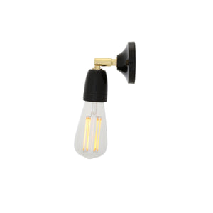 Caltra Wall Light | Black & Brass - View 6