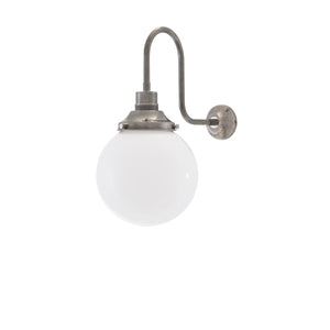 Yerevan Swan Neck Wall Light Opal 20cm - Main View