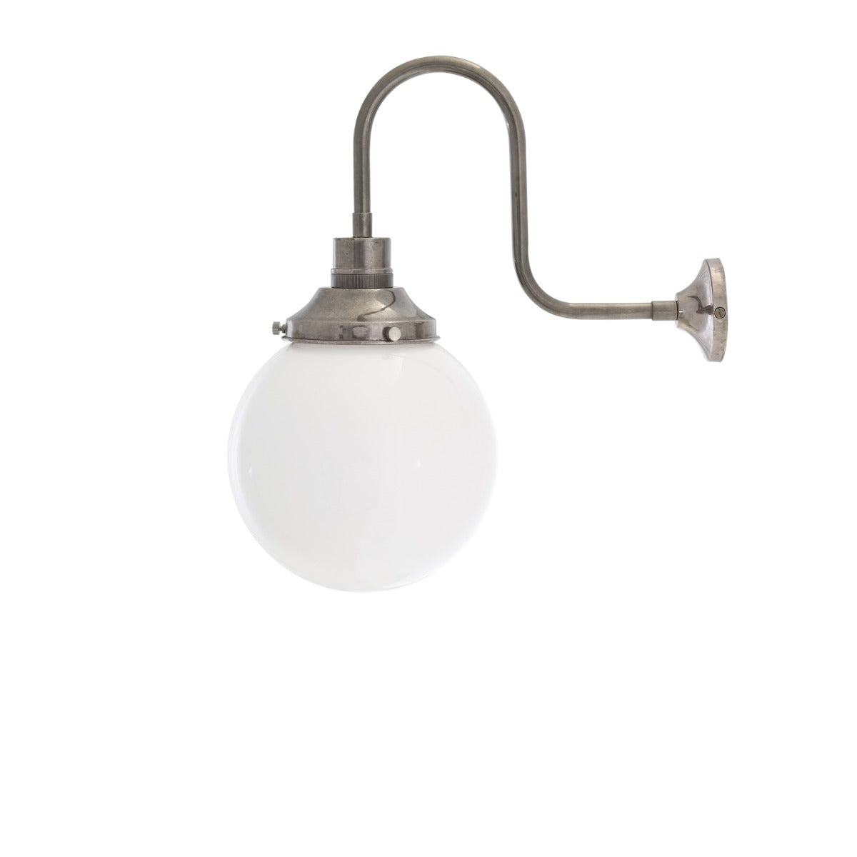 Yerevan Swan Neck Wall Light Opal 20cm - View 2