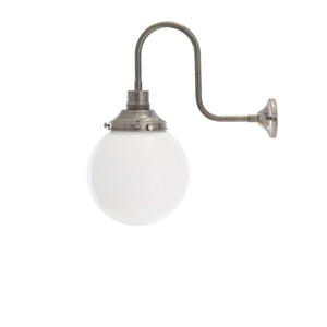 Yerevan Swan Neck Wall Light Opal 20cm - View 2