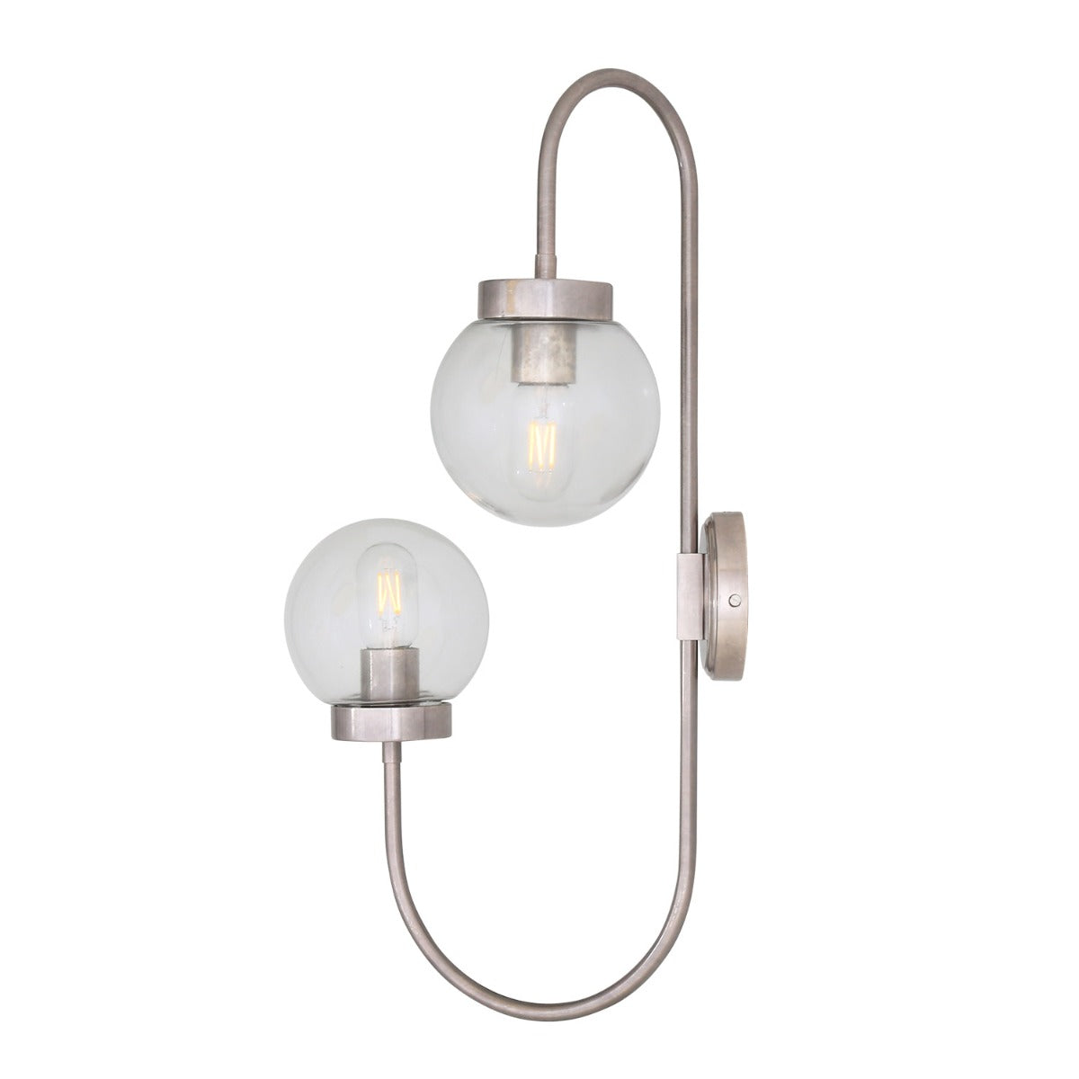 Winslow Wall Light | Satin Brass | Opal Glass - View 2