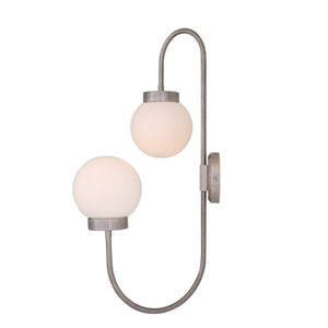 Winslow Wall Light | Satin Brass | Opal Glass - View 4