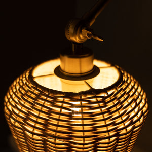Manila Adjustable Arm Wall Light with Small Rattan Shade - View 23